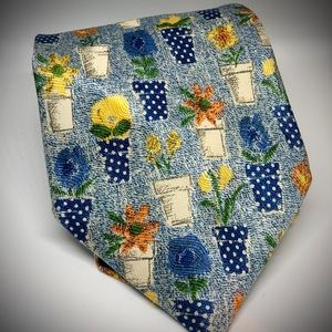 Mens Authentic Italy Ermenegido Zegna Blue Tie NR